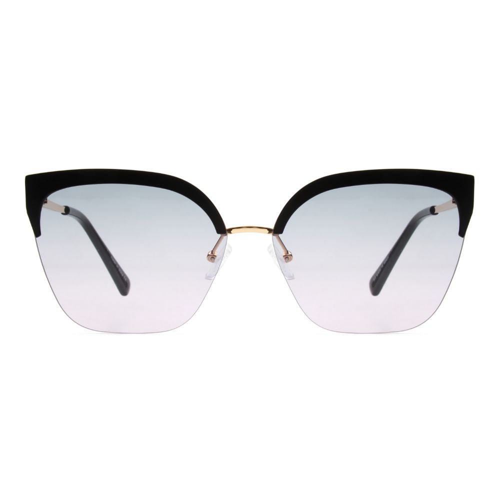 J2013 - Women Half Frame Cat Eye Fashion Wholesale Sunglasses