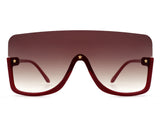 HS1004 - Oversize Half Frame Retro Square Fashion Sunglasses