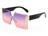 HS2002 - Women Square Oversize Rimless Tinted Fashion Sunglasses