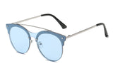 S3011 - Round Circle Brow-Bar Tinted Lens Sunglasses - Iris Fashion Inc. | Wholesale Sunglasses and Glasses