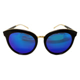 CD06 Women's Oversize Mirrored Lens Horned Rim Sunglasses - Iris Fashion Inc. | Wholesale Sunglasses and Glasses