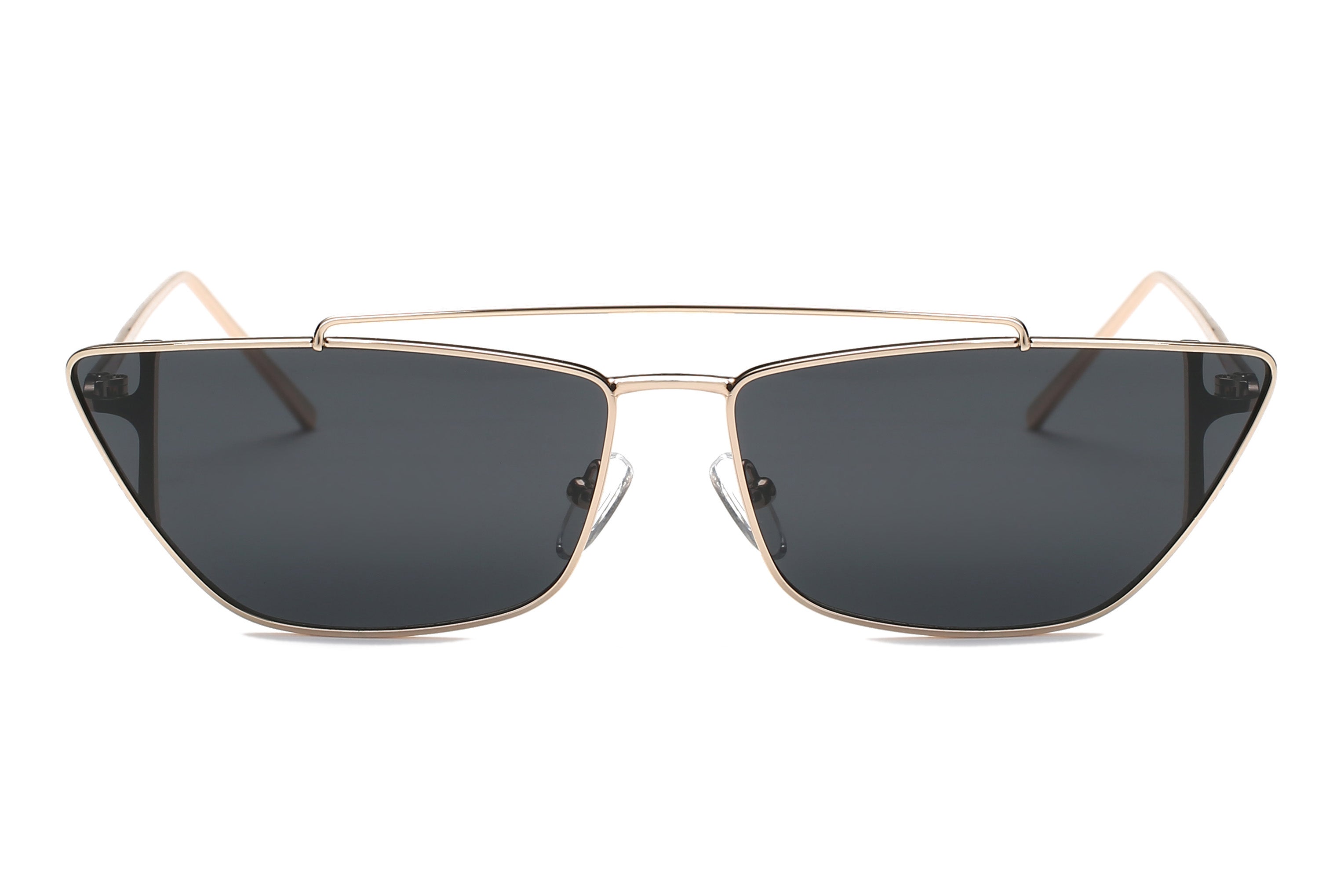 S3008 - Women Metal Retro Flat Lens Rectangular Sunglasses - Iris Fashion Inc. | Wholesale Sunglasses and Glasses