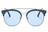 S3011 - Round Circle Brow-Bar Tinted Lens Sunglasses - Iris Fashion Inc. | Wholesale Sunglasses and Glasses