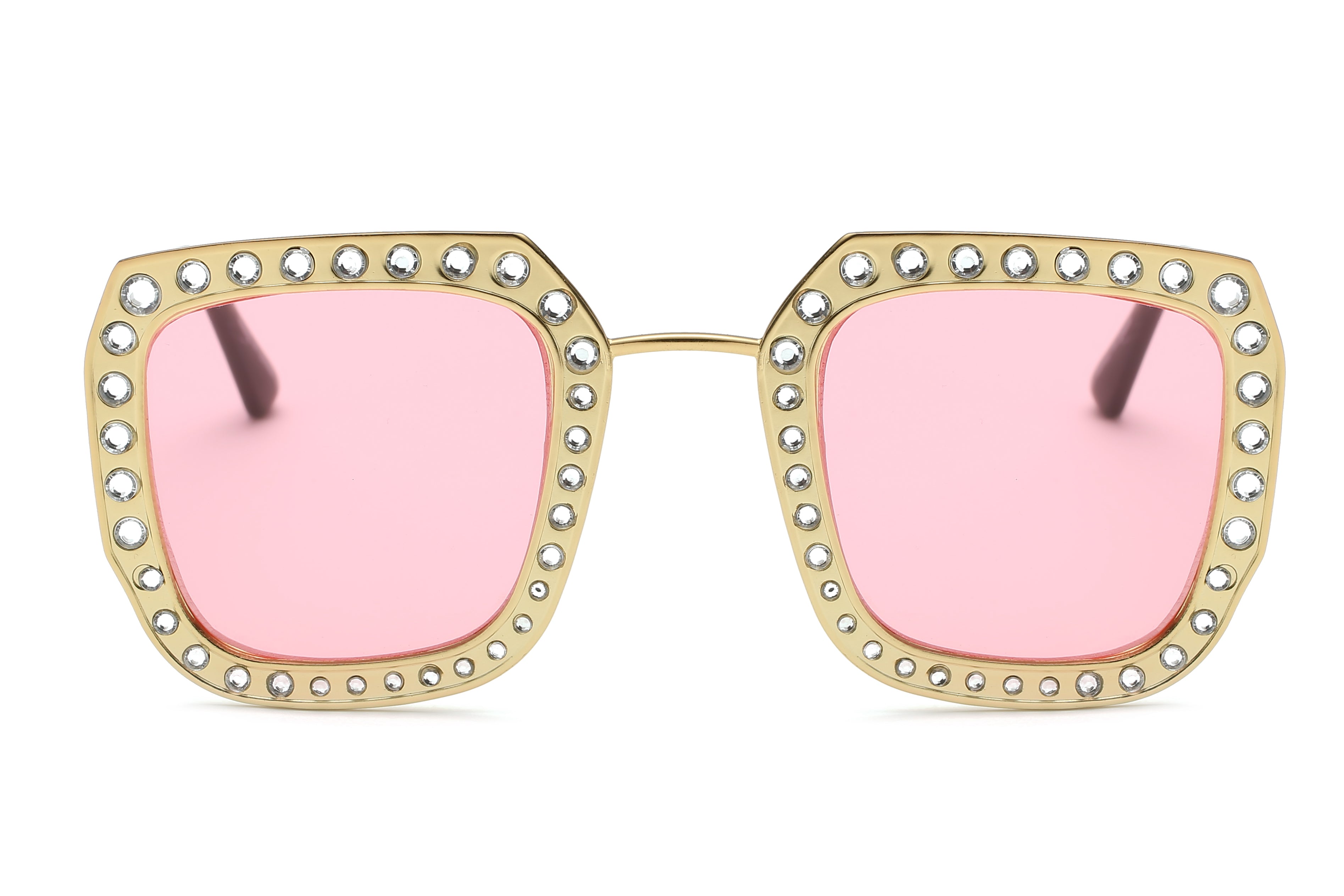 S5002 - Metal Square Rhinestone Women Fashion Sunglasses - Iris Fashion Inc. | Wholesale Sunglasses and Glasses
