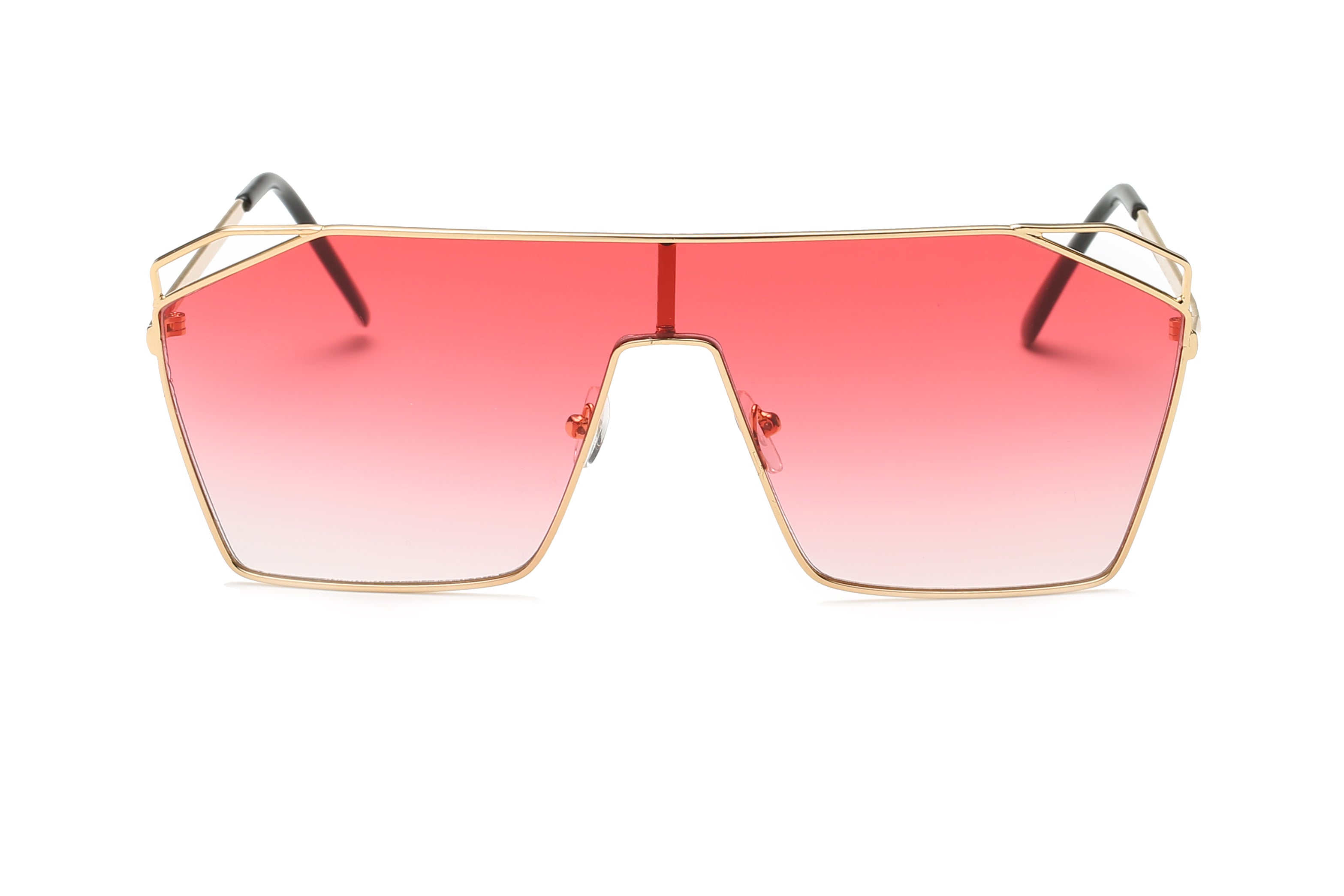 S2071 - Flat Top Metal Oversize Square Fashion Sunglasses - Iris Fashion Inc. | Wholesale Sunglasses and Glasses
