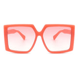HS2023 - Women Square Retro Wide Oversize Fashion Sunglasses