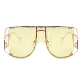 HJ3007-1 - Oversize Square Vintage Women Large Fashion Sunglasses