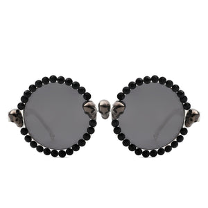 Chanel Vintage Spring Summer 1994 Iconic Runway Faux Pearl Round Sunglasses