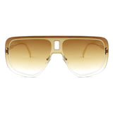 HW3009 - Classic Vintage Square Retro Pilot Fashion Aviator Sunglasses