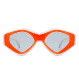 HS1119 - Geometric Triangle Irregular Bold Futuristic Fashion Sunglasses