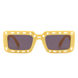 HS1122 - Rectangle Irregular Frame Retro Fashion Square Sunglasses