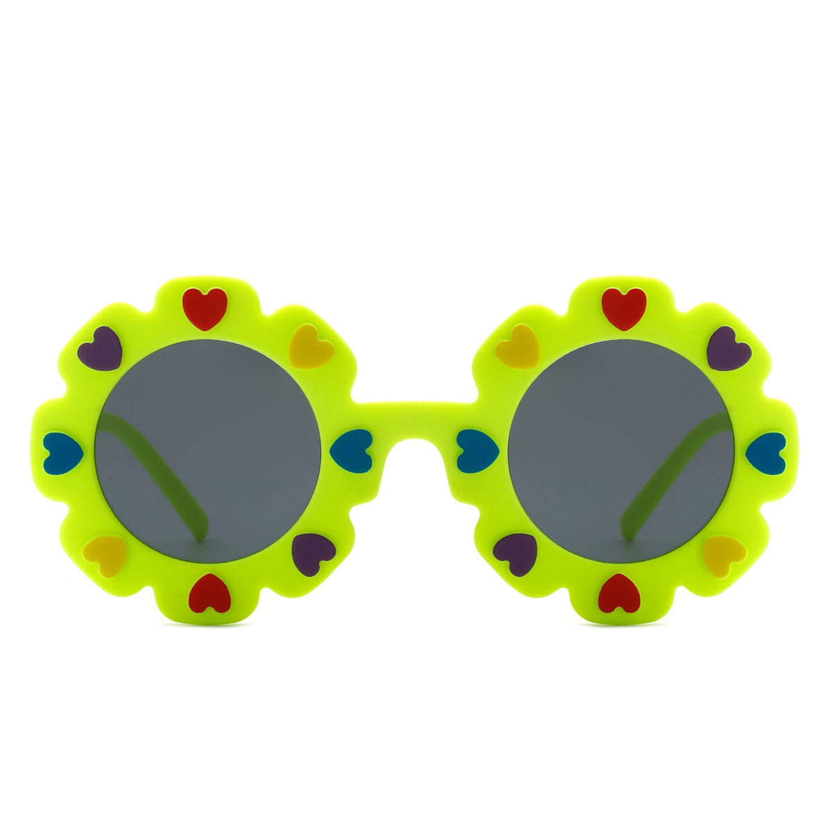 HK2019 - Children Junior Round Circle Cute Heart Kids Wholesale Sunglasses