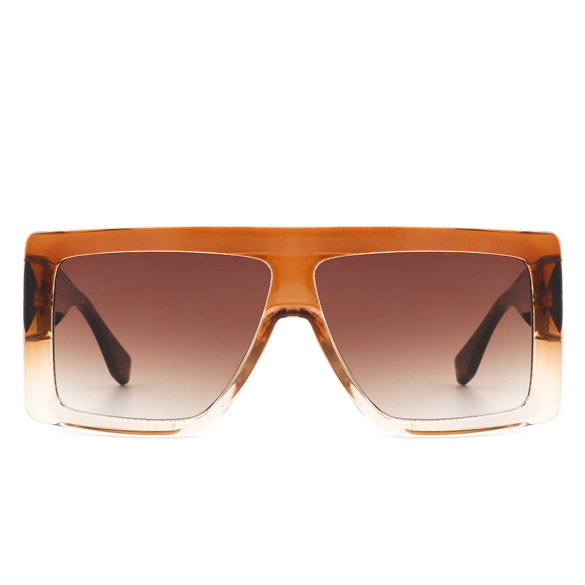 HS1144 - Oversize Retro Flat Top Square Fashion Sunglasses
