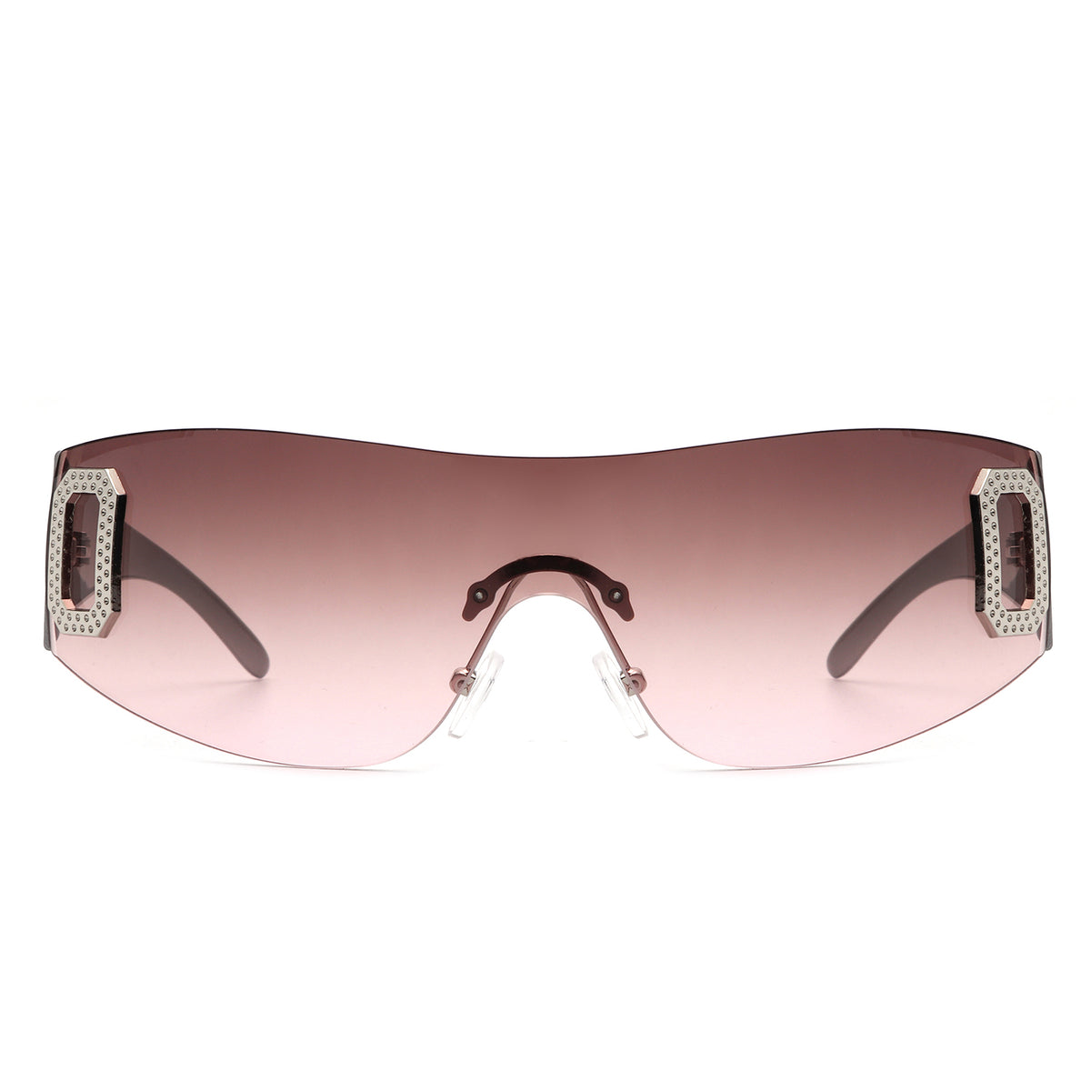 Black Celine Style Modern Visor Sunglasses- Order Wholesale