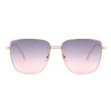 HJ2028 - Women Square Metal Oversize Fashion Sunglasses