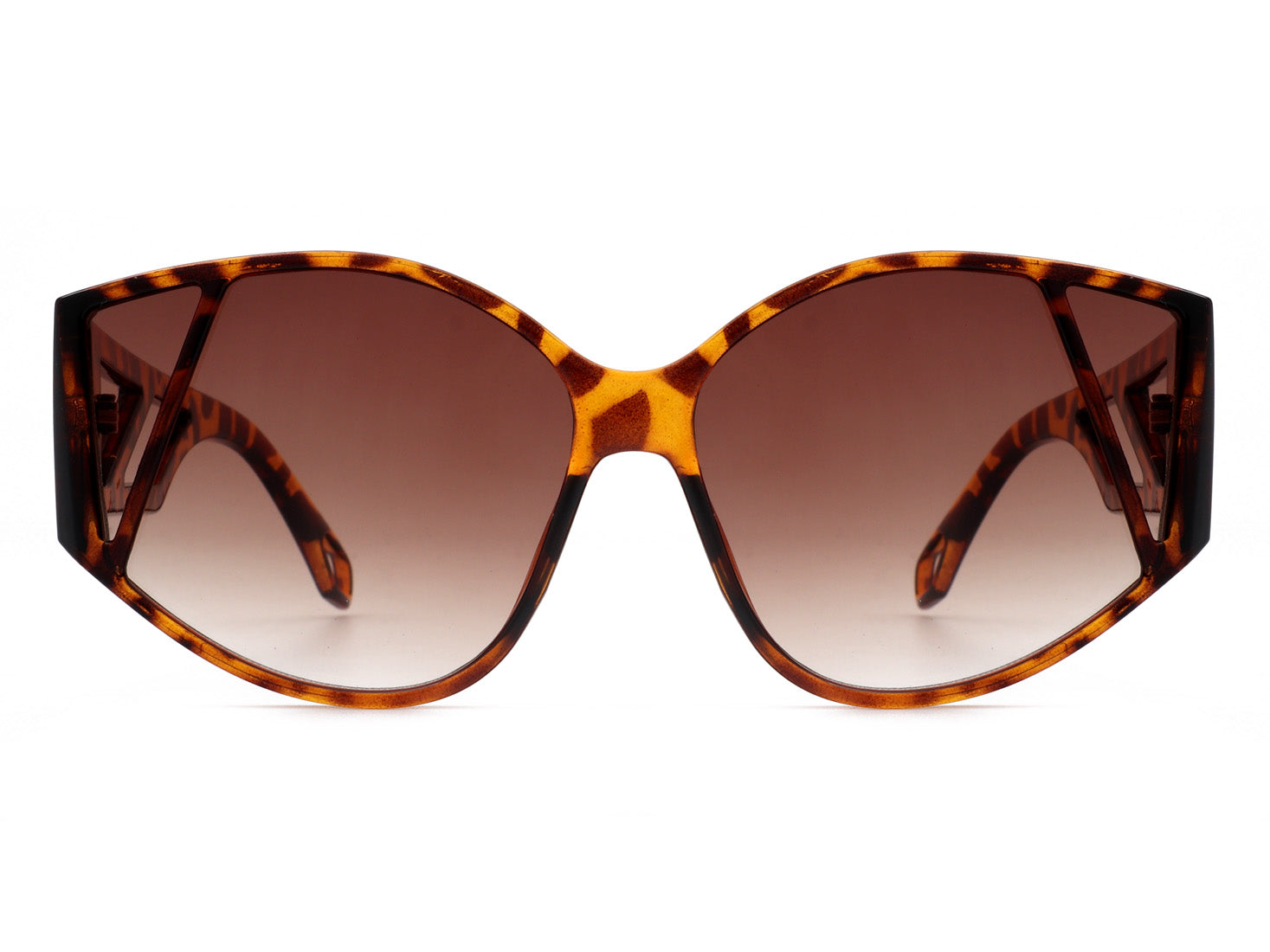 HS1007 - Women Oversize Retro Round Cat Eye Fashion Sunglasses