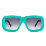 HS1074 - Square Retro Fashion Vintage Flat Top Fashion Sunglasses