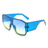 S1176 - Retro Square Oversize Fashion Vintage Aviator Designer Sunglasses