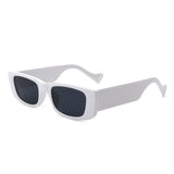 HS1032 - Rectangle Retro Narrow Slim Cat Eye Vintage Fashion Sunglasses