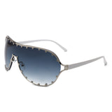 HJ2046 - Oversize Rhinestone Design Fashion Women Aviator Wholesale Sunglasses