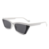 HS1051 - Retro Rectangle Vintage Flat Top Cat Eye Fashion Wholesale Sunglasses