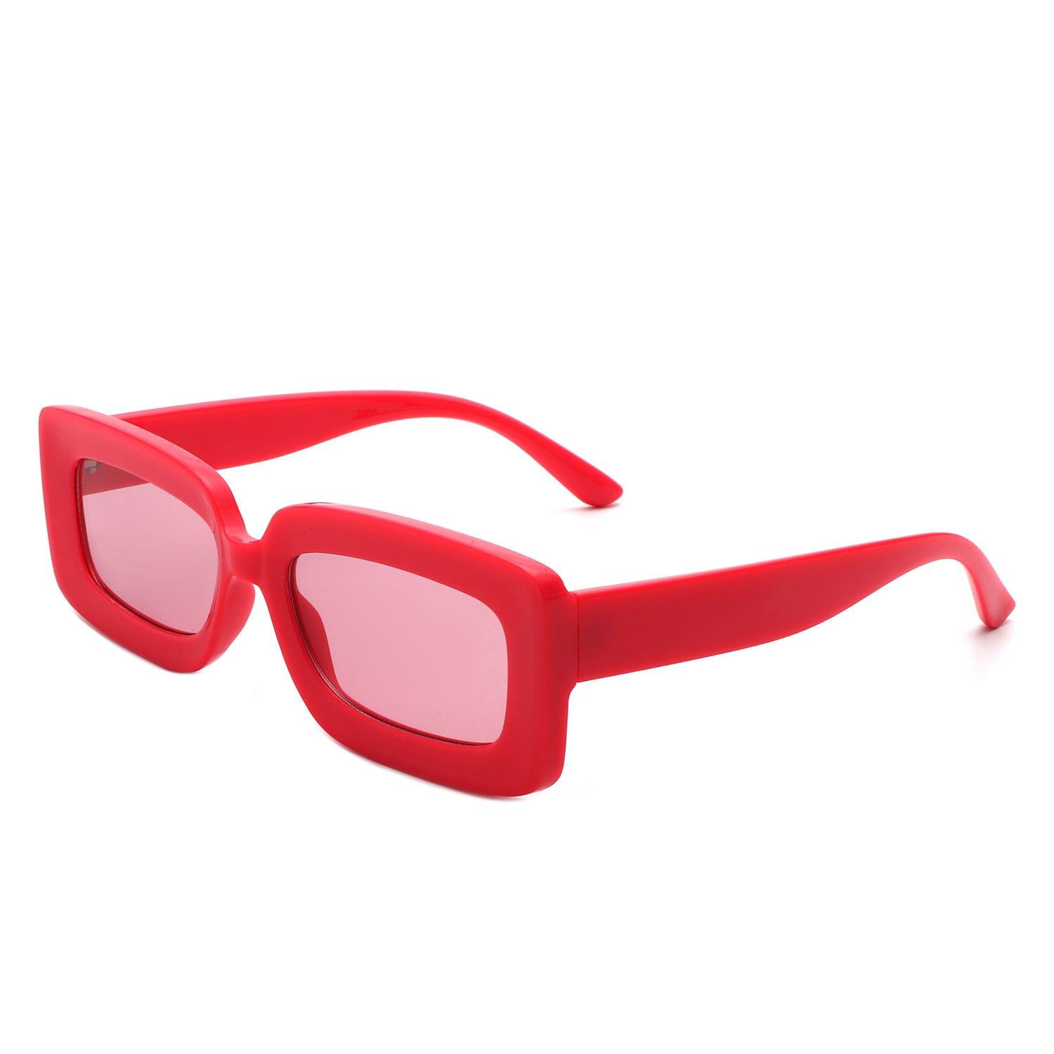 HS1196 - Rectangle Flat Lens Fashion Tinted Square Wholesale Sunglasses