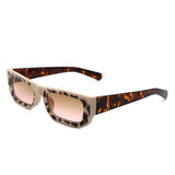 HS1188 - Rectangle Narrow Flat Top Fashion Tinted Slim Wholesale Sunglasses