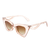 HS1076 - Women Retro High Pointed Vintage Fashion Cat Eye Sunglasses