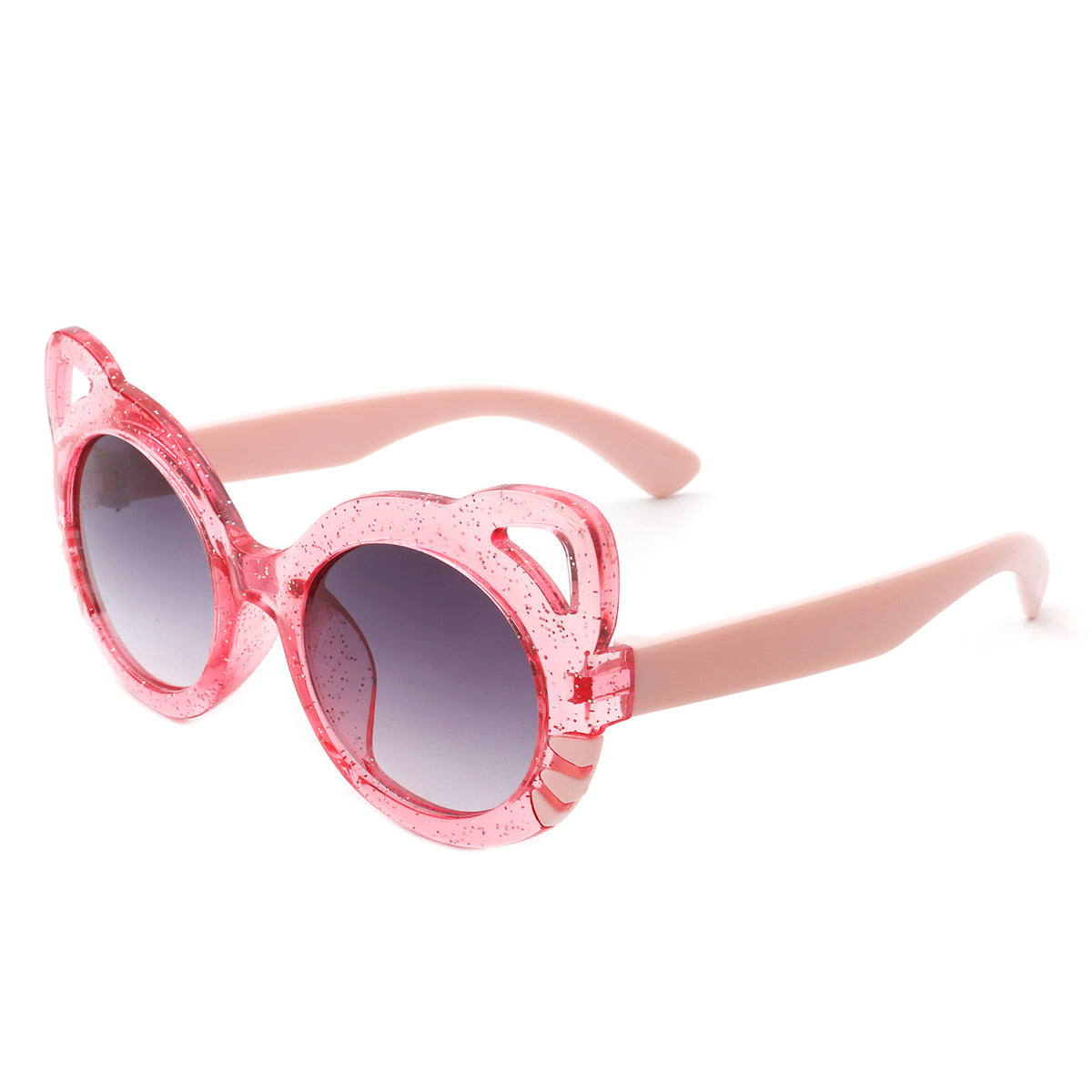 HK2031 - Girls Round Shaped Devil-Cat Ear Toddler Kids Wholesale Sunglasses