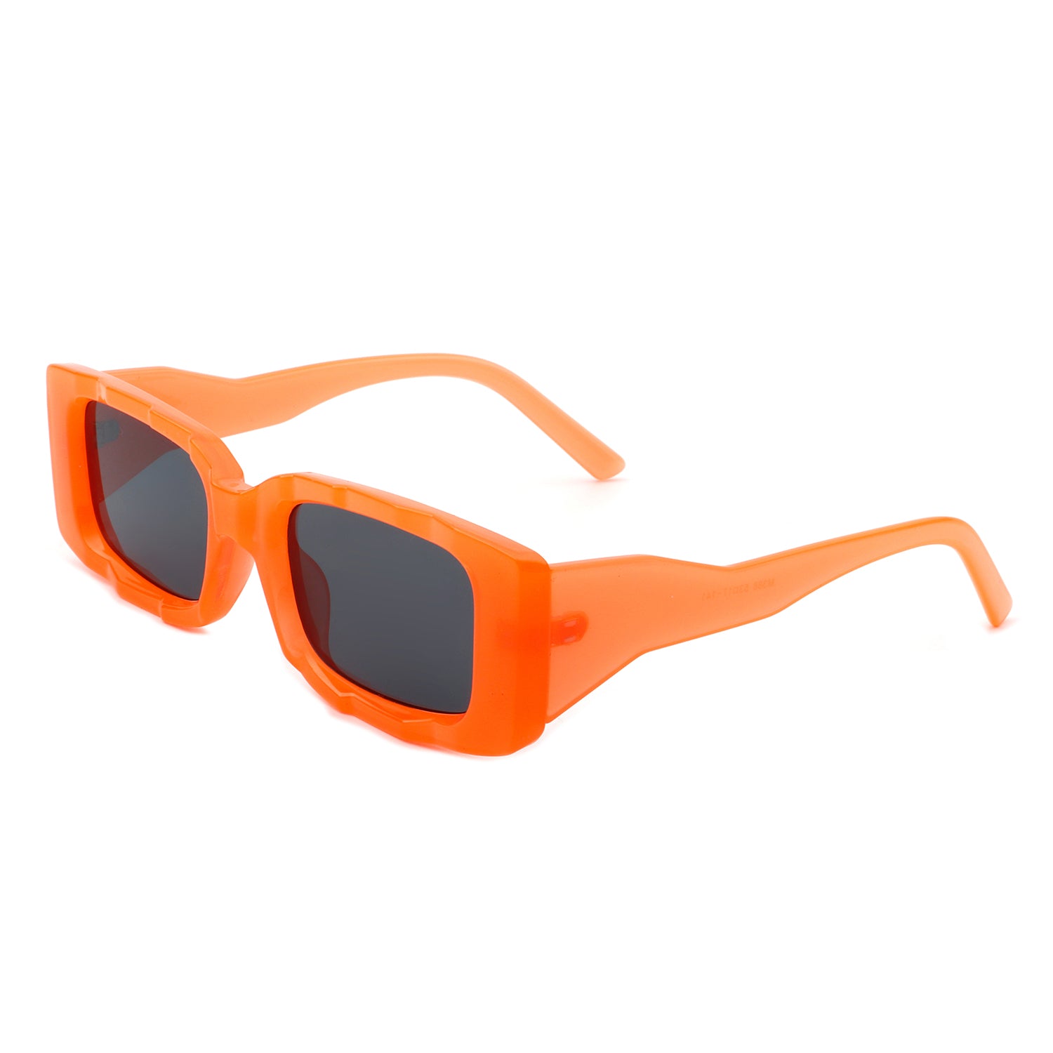 HS1089 - Rectangle Retro Flat Top Fashion Vintage Square Sunglasses