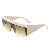 HS2027 - Square Half Frame Retro Flat Lens Vintage Fashion Sunglasses