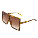 HS1096-1 - Square Oversize Women Flat Top Fashion Sunglasses