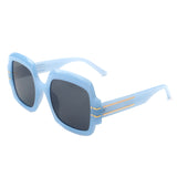 S2115 - Women Oversize Flat Top Fashion Square Sunglasses