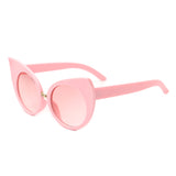 HS1071 - Women Mod Retro High Pointed Oversize Fashion Cat Eye Sunglasses