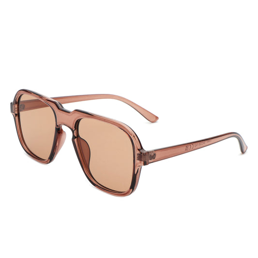 HS1192 - Retro Square Fashion Aviator Vintage Style Tinted Wholesale Sunglasses