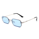 HJ2016 - Slim Retro Rectangle Small Narrow Vintage Fashion Sunglasses