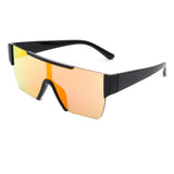 HS2051 - Square Retro Flat Top Rimless Oversize Sunglasses