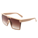 HS2103 - Oversize Retro Square Flat Top Tinted Fashion Women Sunglasses