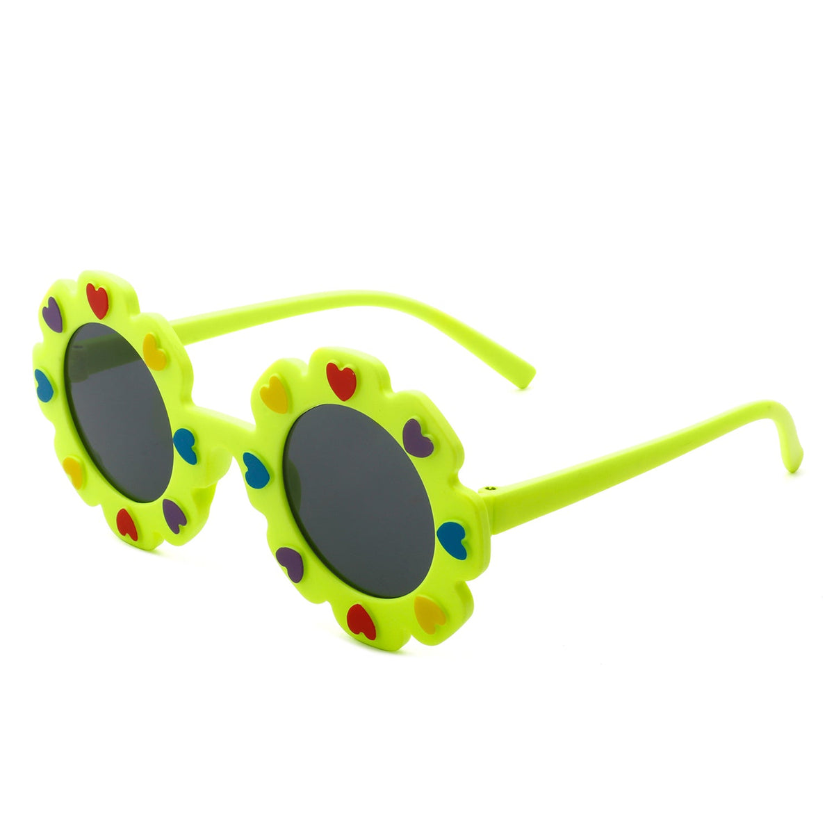 HK2019 - Children Junior Round Circle Cute Heart Kids Wholesale Sunglasses