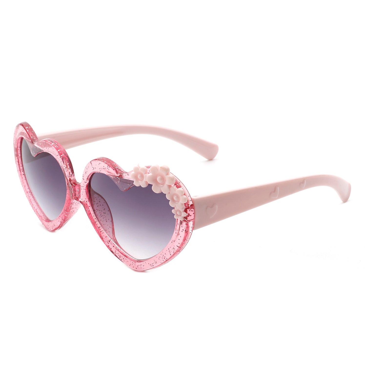 HK2033 - Kids Cute Toddler Heart Shape Girls Children Wholesale Sunglasses