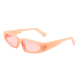 HS1082 - Retro Rectangular Narrow Vintage Slim Sunglasses
