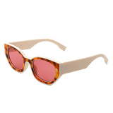 HS2067 - Geometric Retro Round Irregular Narrow Cat Eye Sunglasses