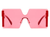 HS2002 - Women Square Oversize Rimless Tinted Fashion Sunglasses