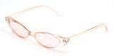 S1054 - Women Retro Vintage Slim Oval Sunglasses - Iris Fashion Inc. | Wholesale Sunglasses and Glasses