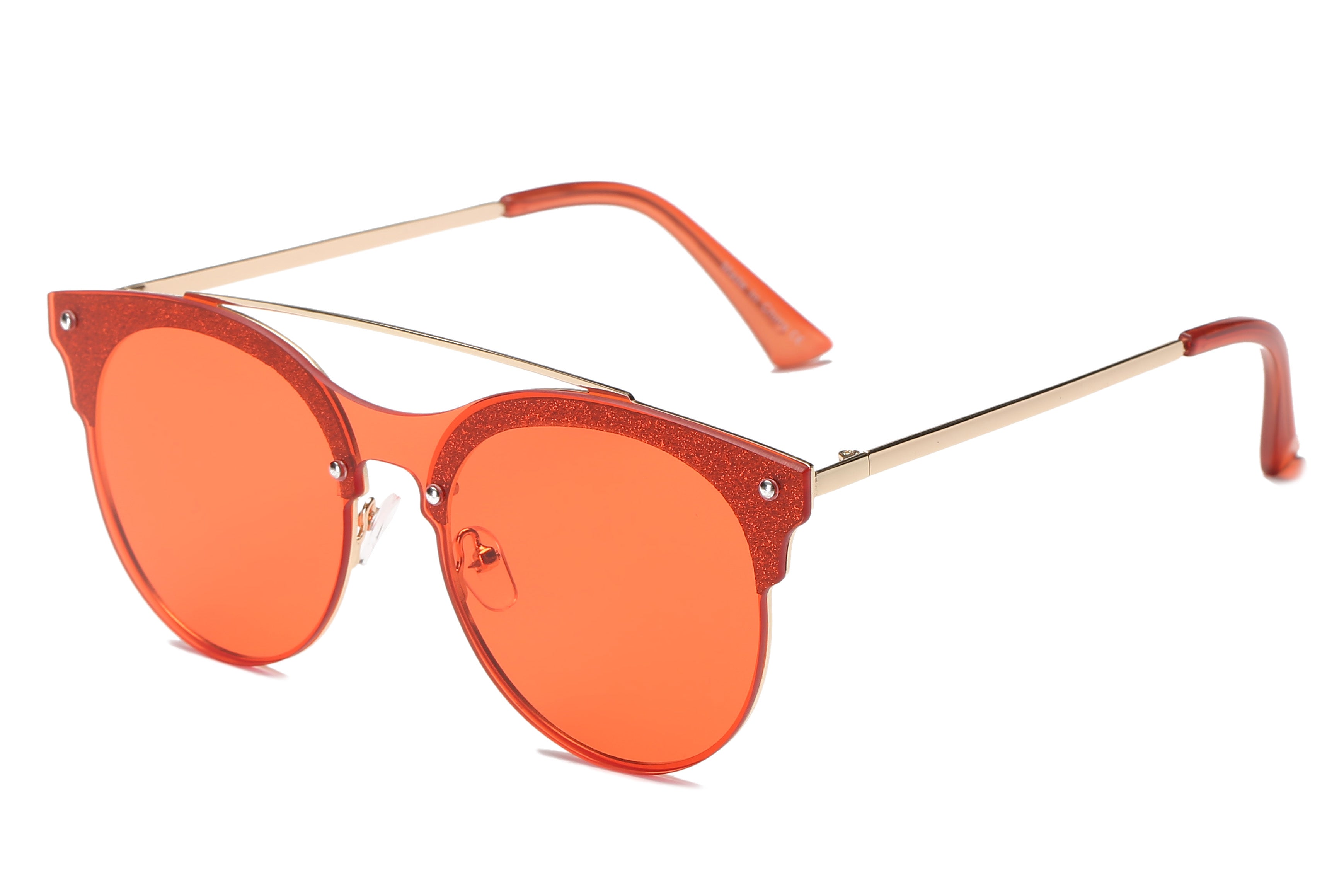 S3011 - Round Circle Brow-Bar Tinted Lens Sunglasses - Iris Fashion Inc. | Wholesale Sunglasses and Glasses