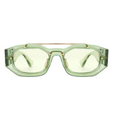HS3013 - Geometric Retro Irregular Brow-Bar Square Fashion Wholesale Sunglasses