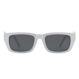 HS1063 - Rectangle Retro Narrow Flat Lens Fashion Square Sunglasses