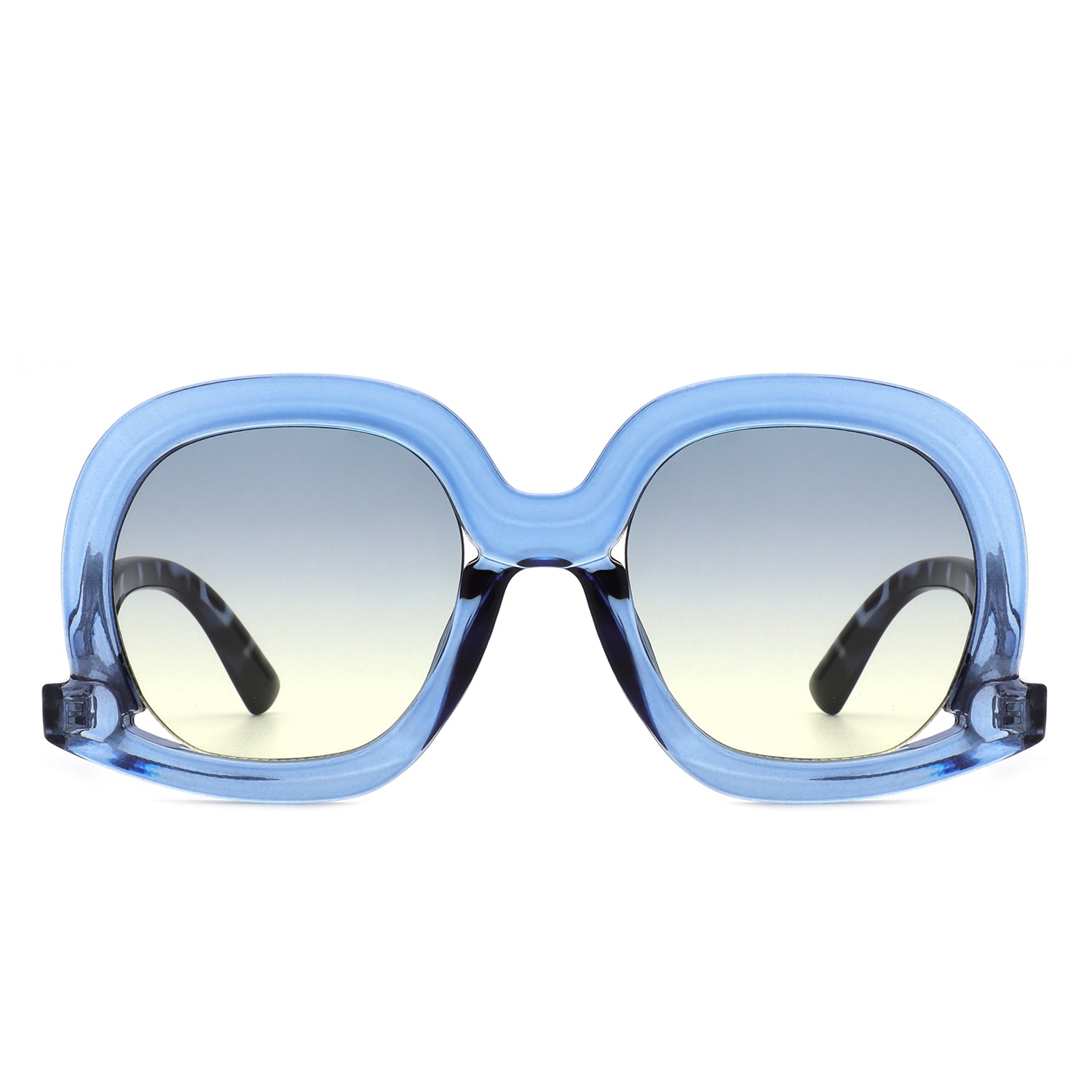 HS1186 - Women Round Oversize Geometric Irregular Fashion Wholesale Sunglasses