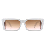 HS1219 - Rectangle Flat Top Retro Tinted Chunky Square Wholesale Sunglasses