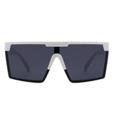 HS2103 - Oversize Retro Square Flat Top Tinted Fashion Women Sunglasses